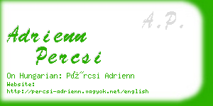 adrienn percsi business card